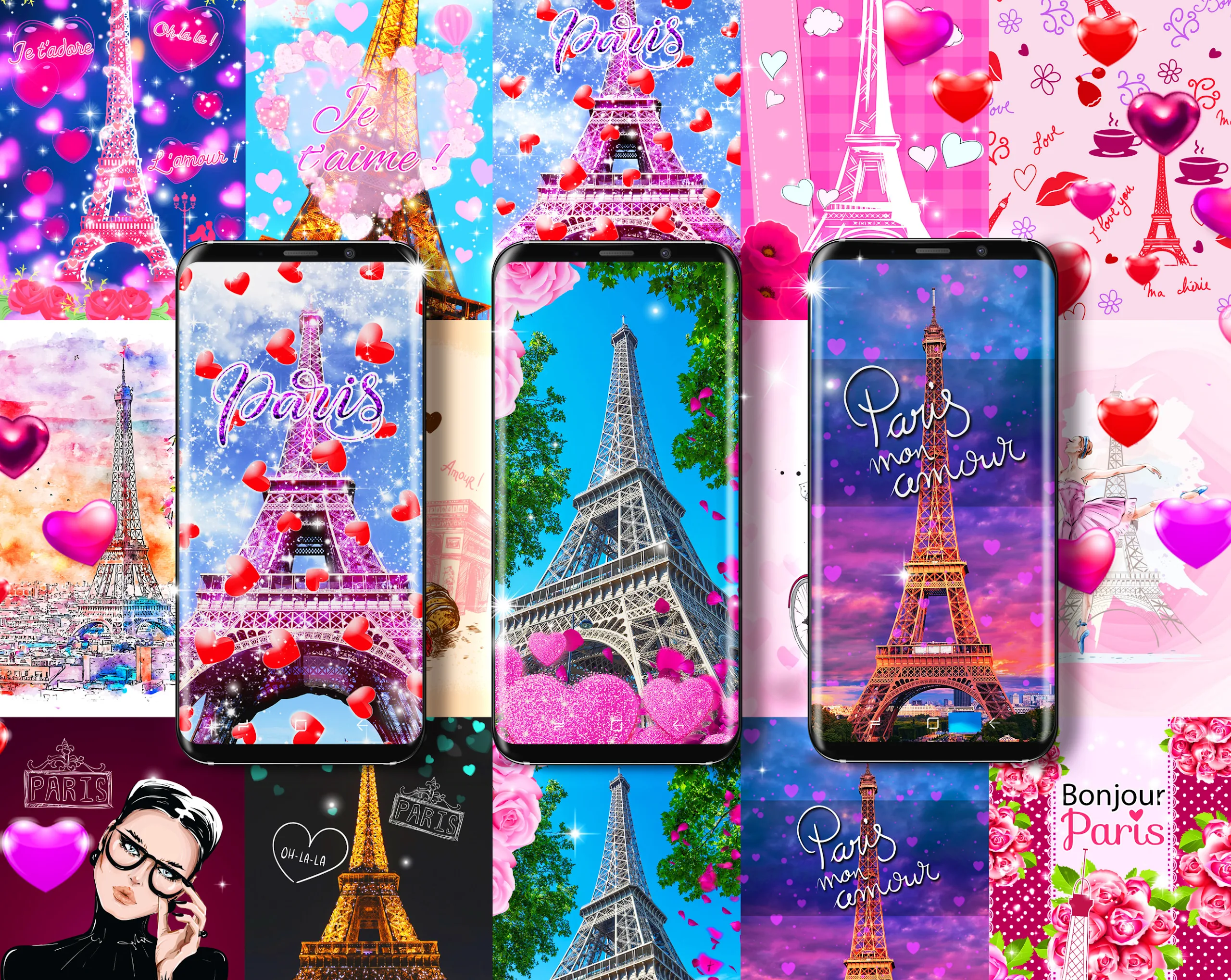 Paris love live wallpaper Screenshot 2
