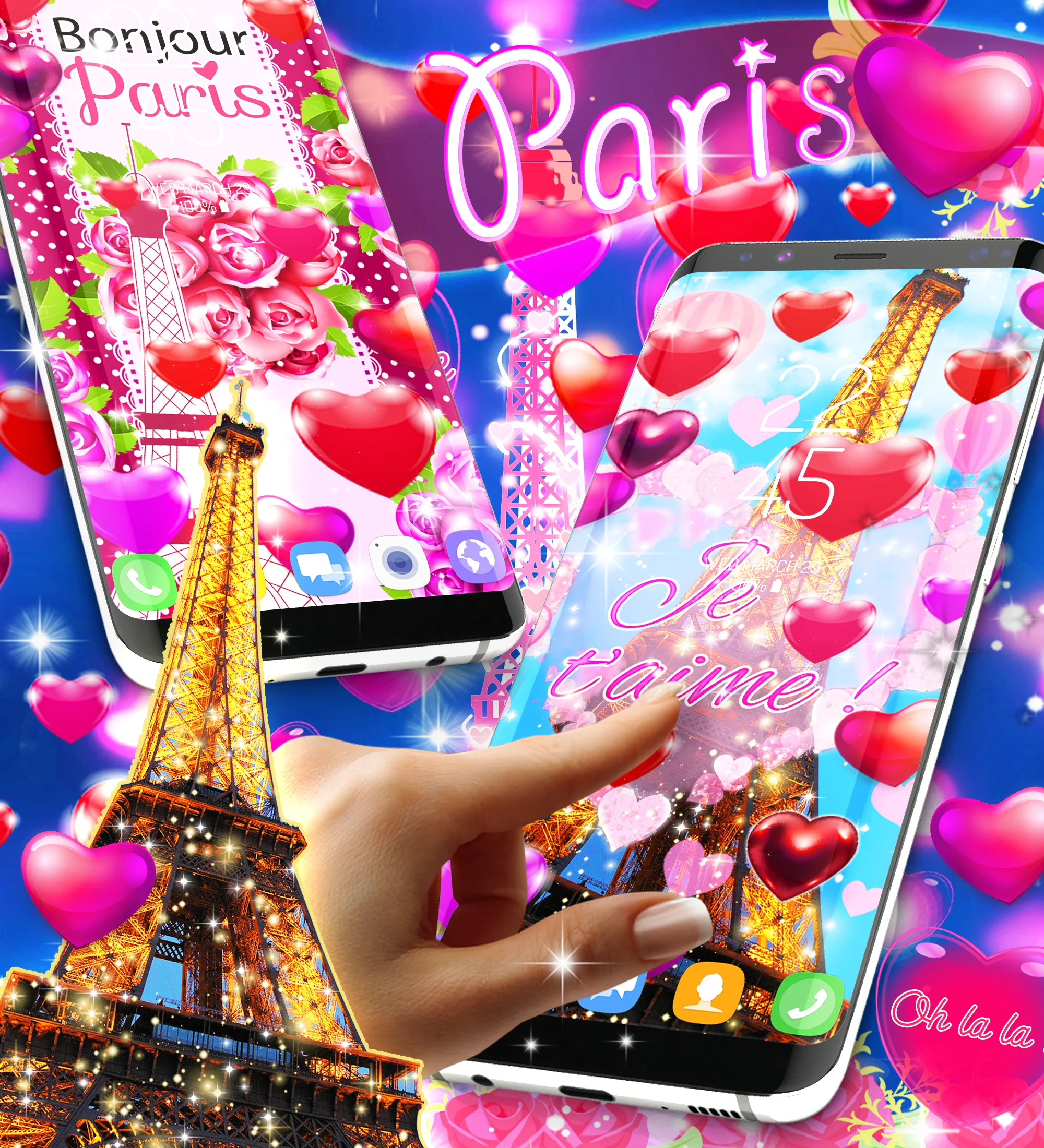 Paris love live wallpaper Screenshot 4