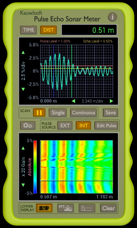Pulse Echo Sonar Meter Screenshot 1