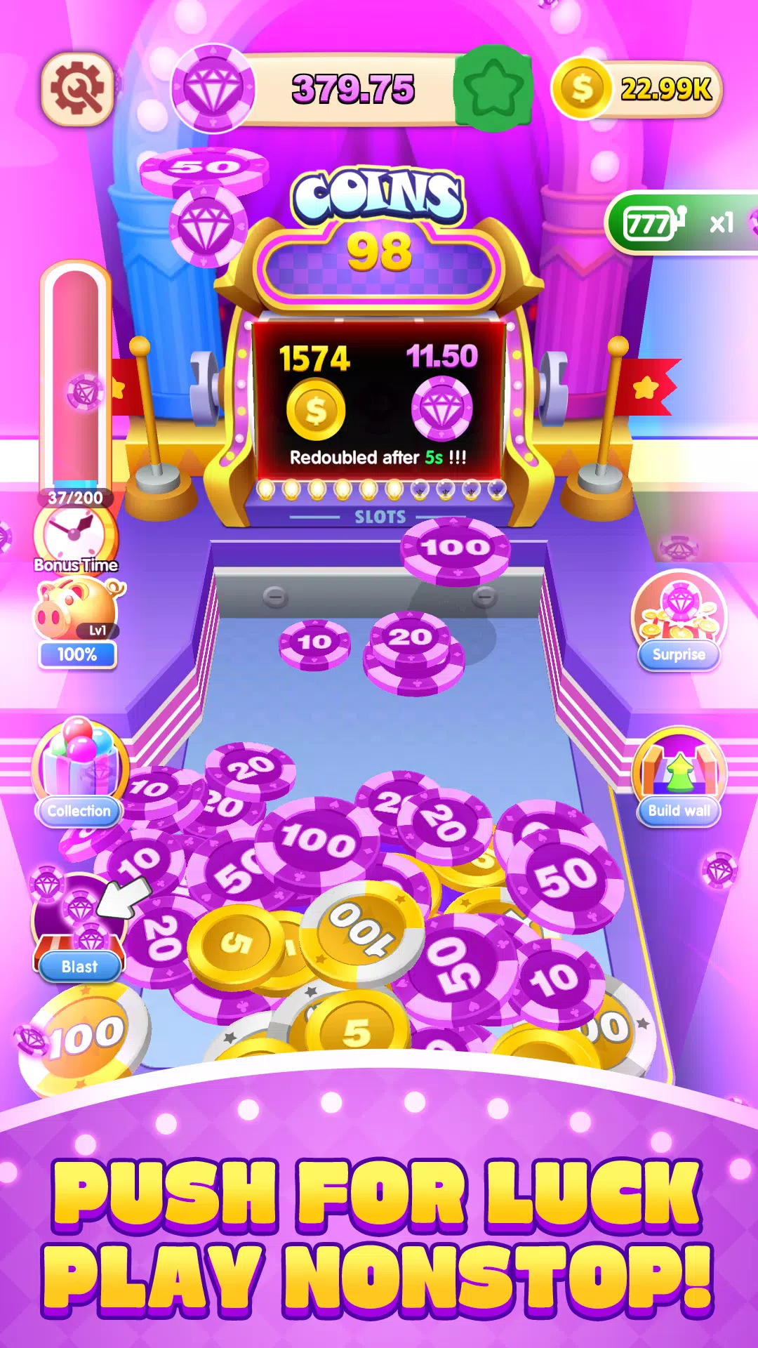Pusher Pop Coins Screenshot 1
