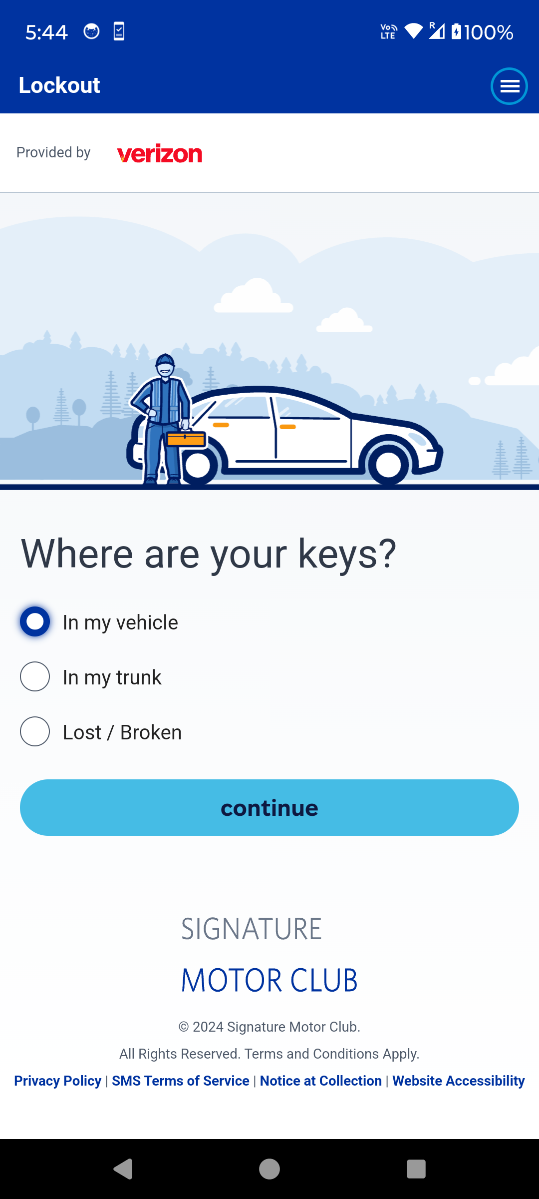 Verizon Roadside Assistance Screenshot 3