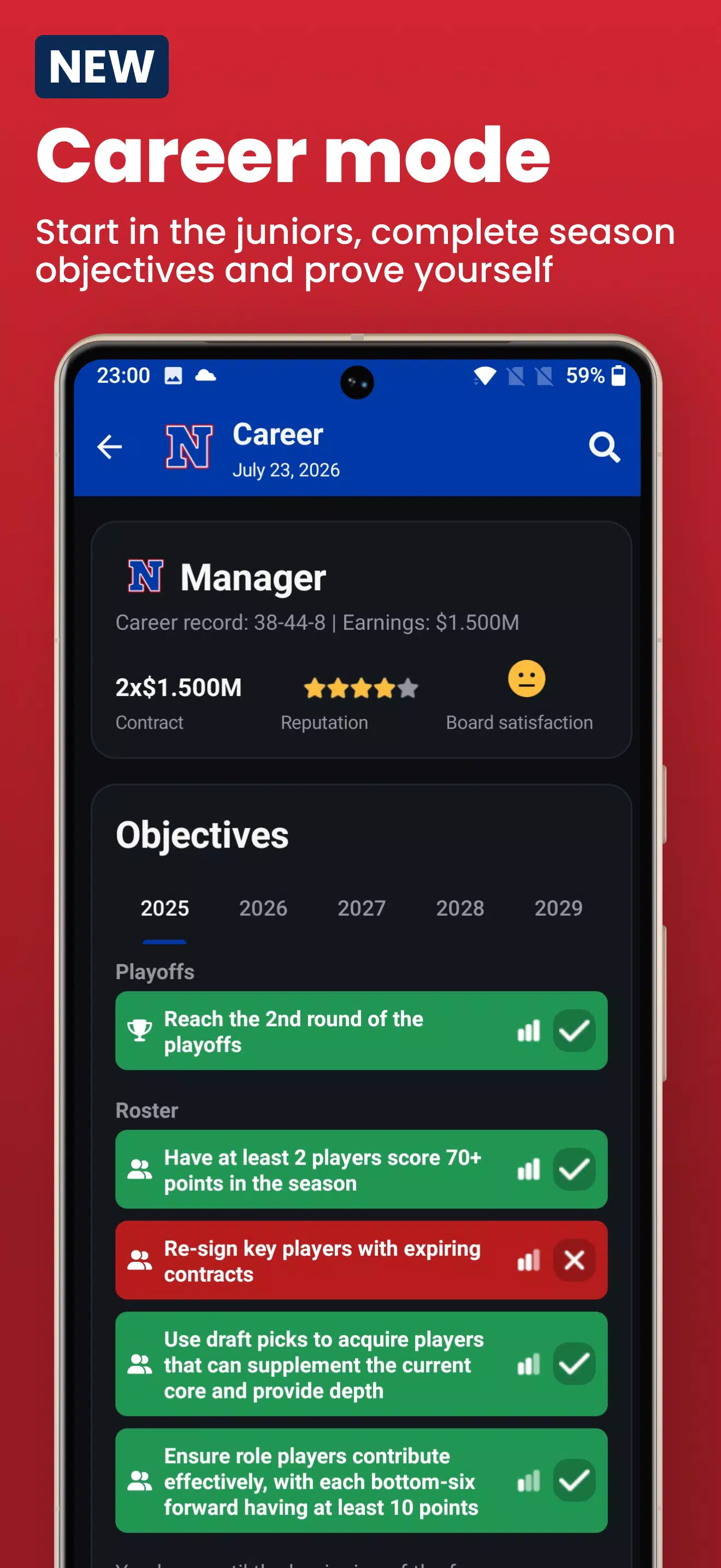 Hockey Legacy Manager 26 Screenshot 8