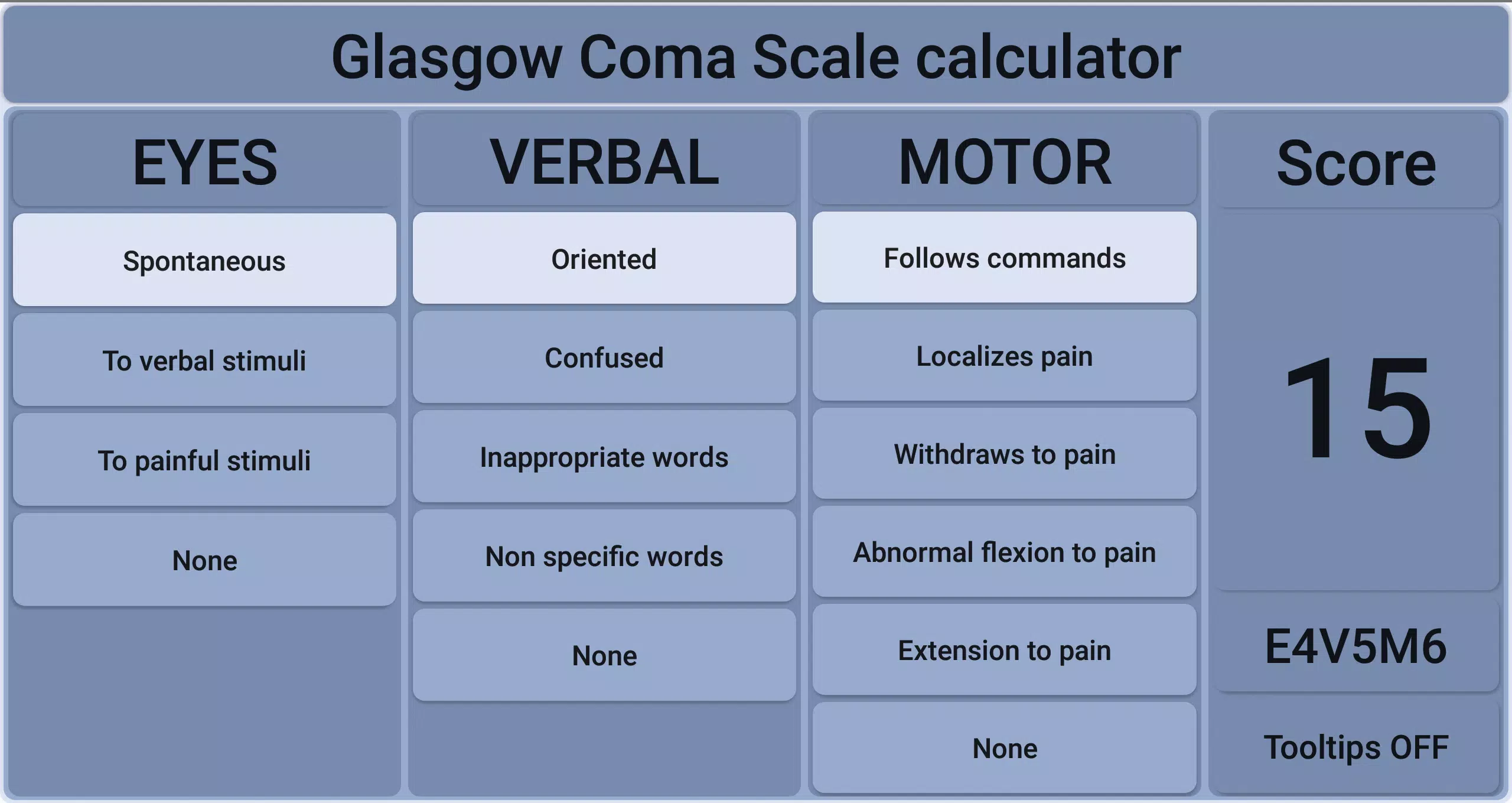 Glasgow Coma Scale Screenshot 7