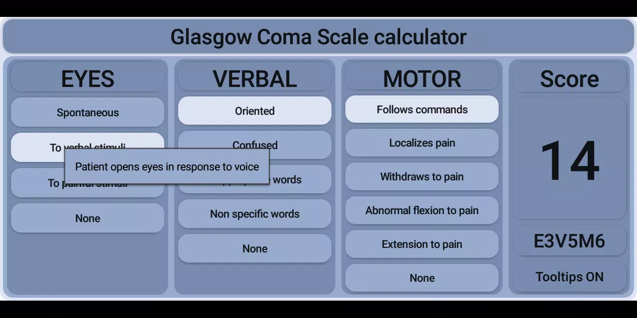 Glasgow Coma Scale Screenshot 1