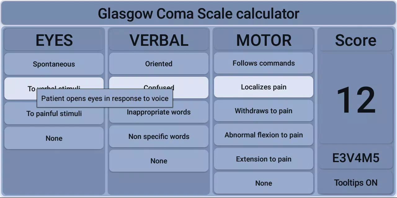 Glasgow Coma Scale Screenshot 4