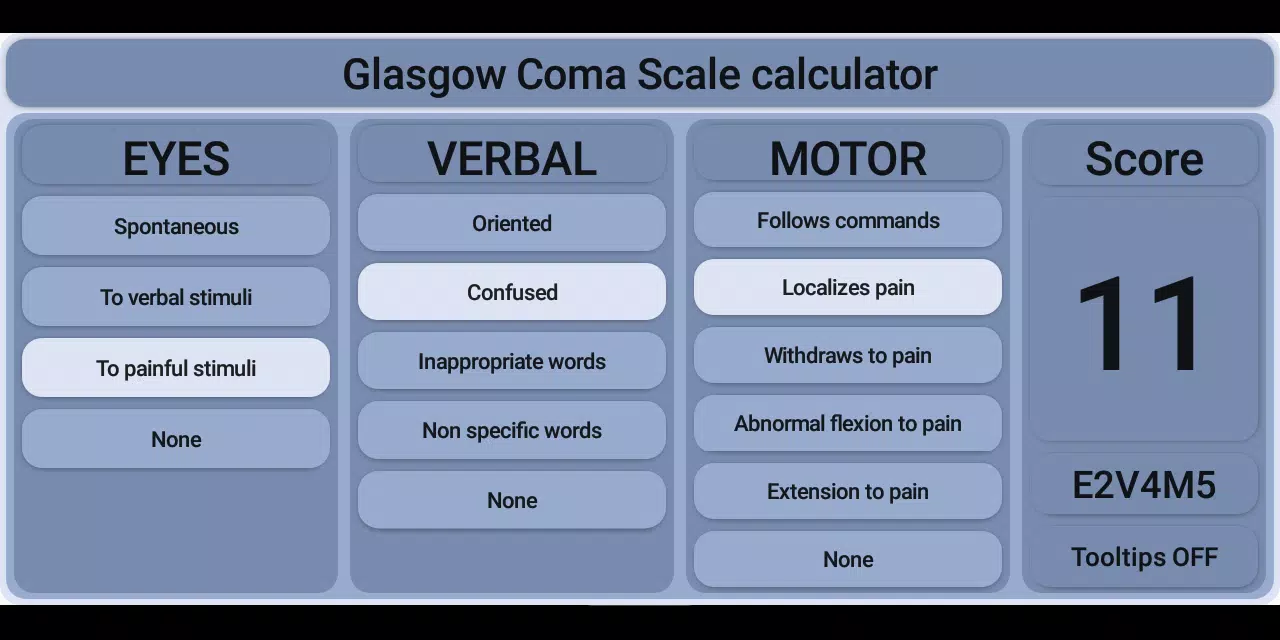 Glasgow Coma Scale Screenshot 3