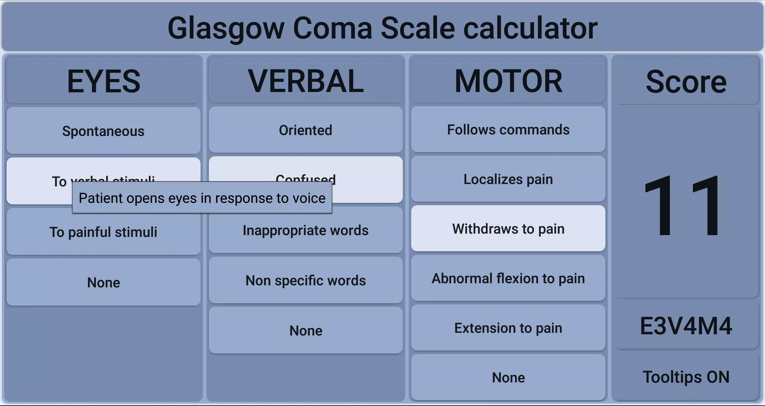 Glasgow Coma Scale Screenshot 6