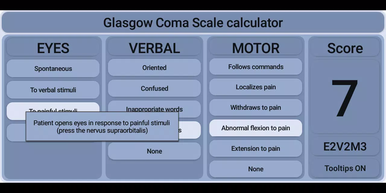 Glasgow Coma Scale Screenshot 2