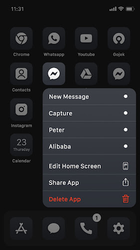 Wow Black Theme  - Icon Pack Screenshot 13
