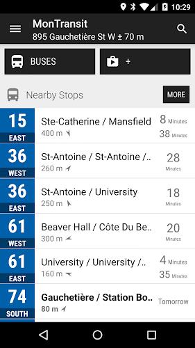 Montreal STM Bus - MonTransit Screenshot 1