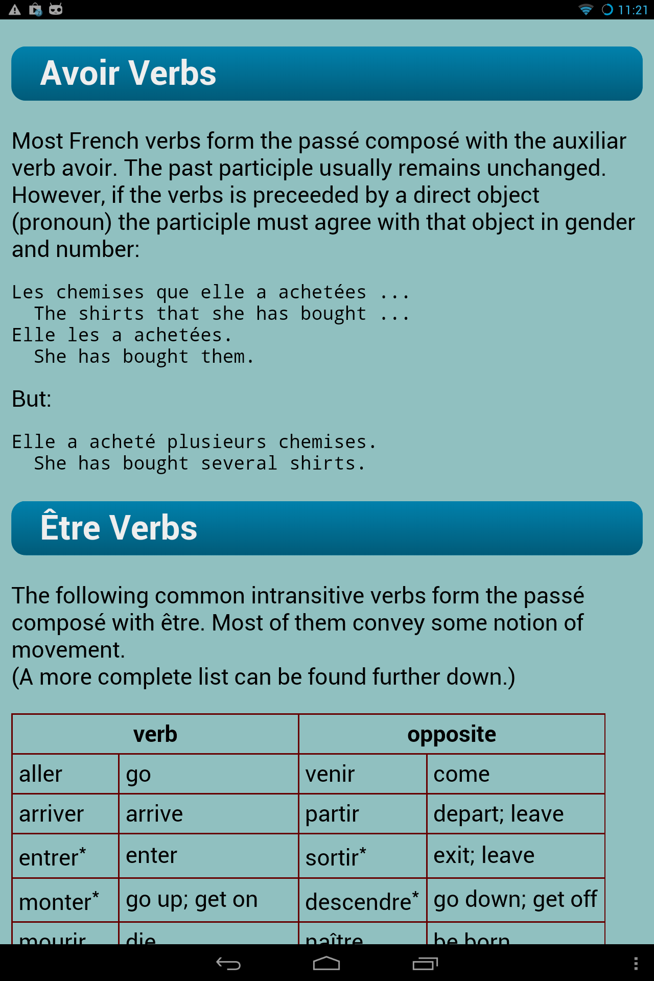 French Verbs Screenshot 11