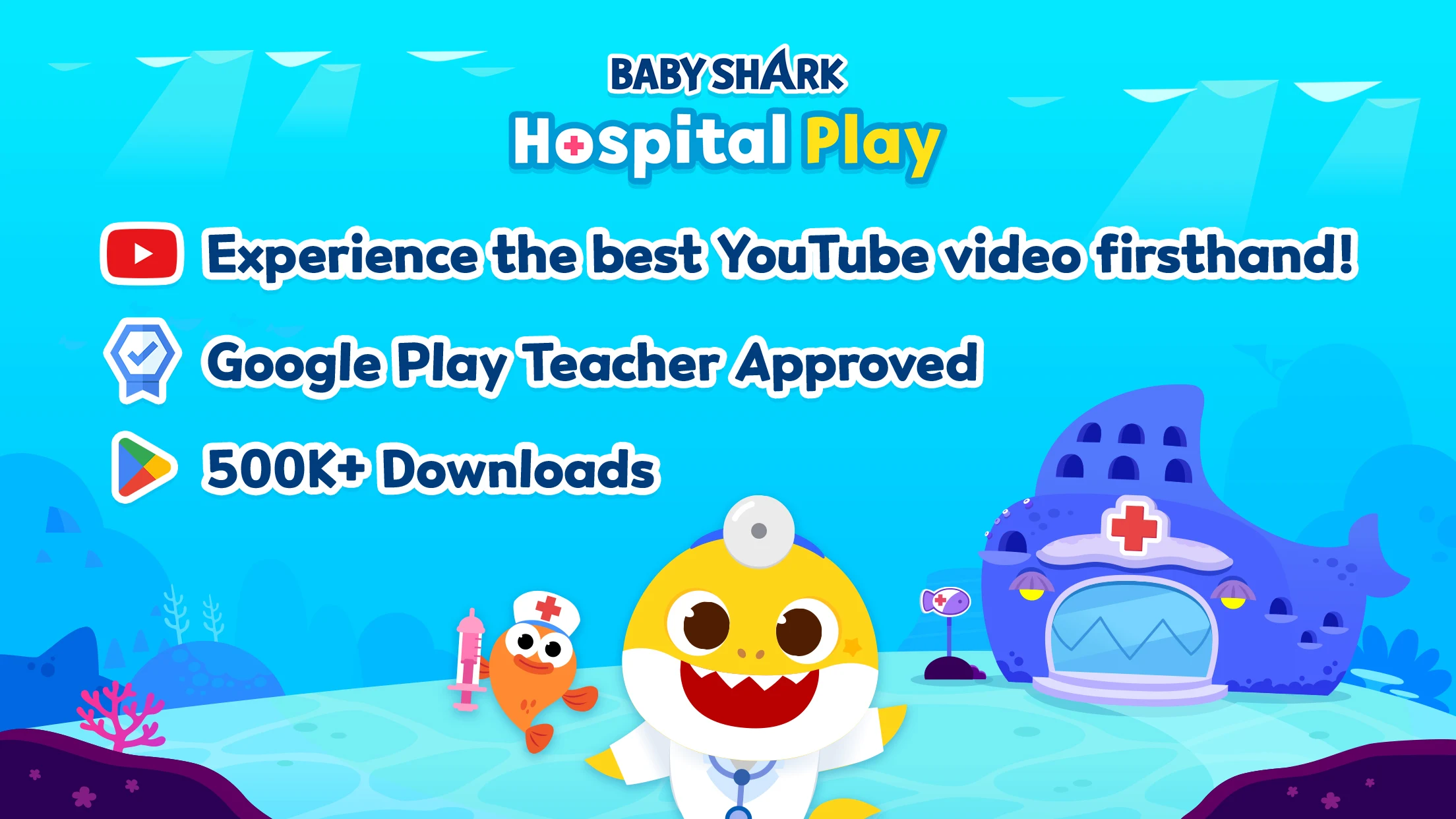 Baby Shark Hospital Play: Game Screenshot 1