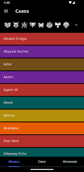 Malifaux Crew Builder Screenshot 1
