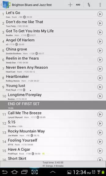 Setlist Helper and Song Book Screenshot 2