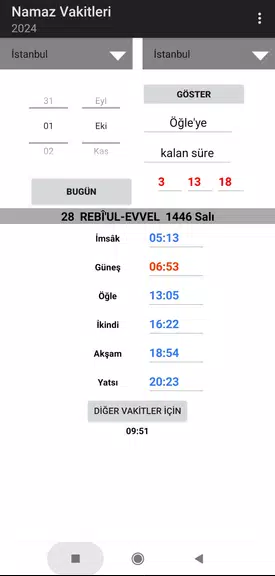 Namaz Vakitleri Screenshot 1