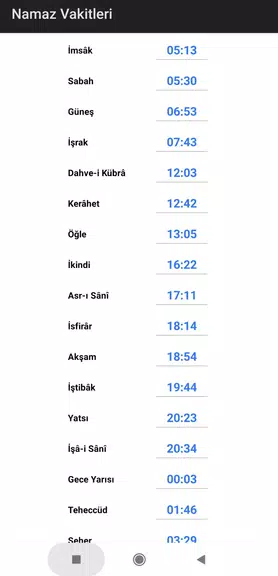 Namaz Vakitleri Screenshot 2