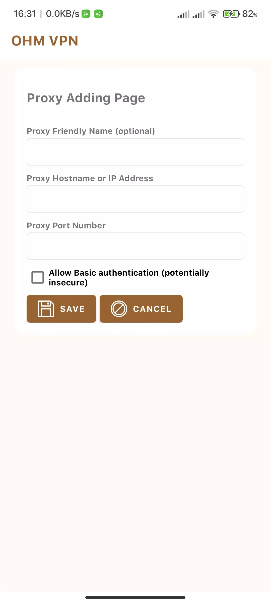 OHM VPN Screenshot 1