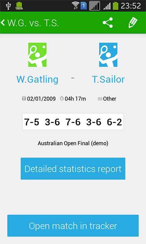 Tennis Math: score & stats Screenshot 2