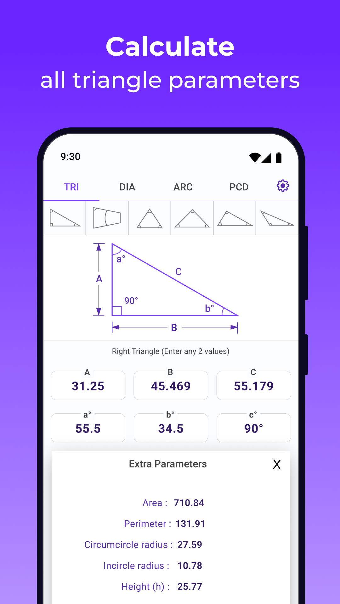 Angle Finder - Trig Calculator Screenshot 3