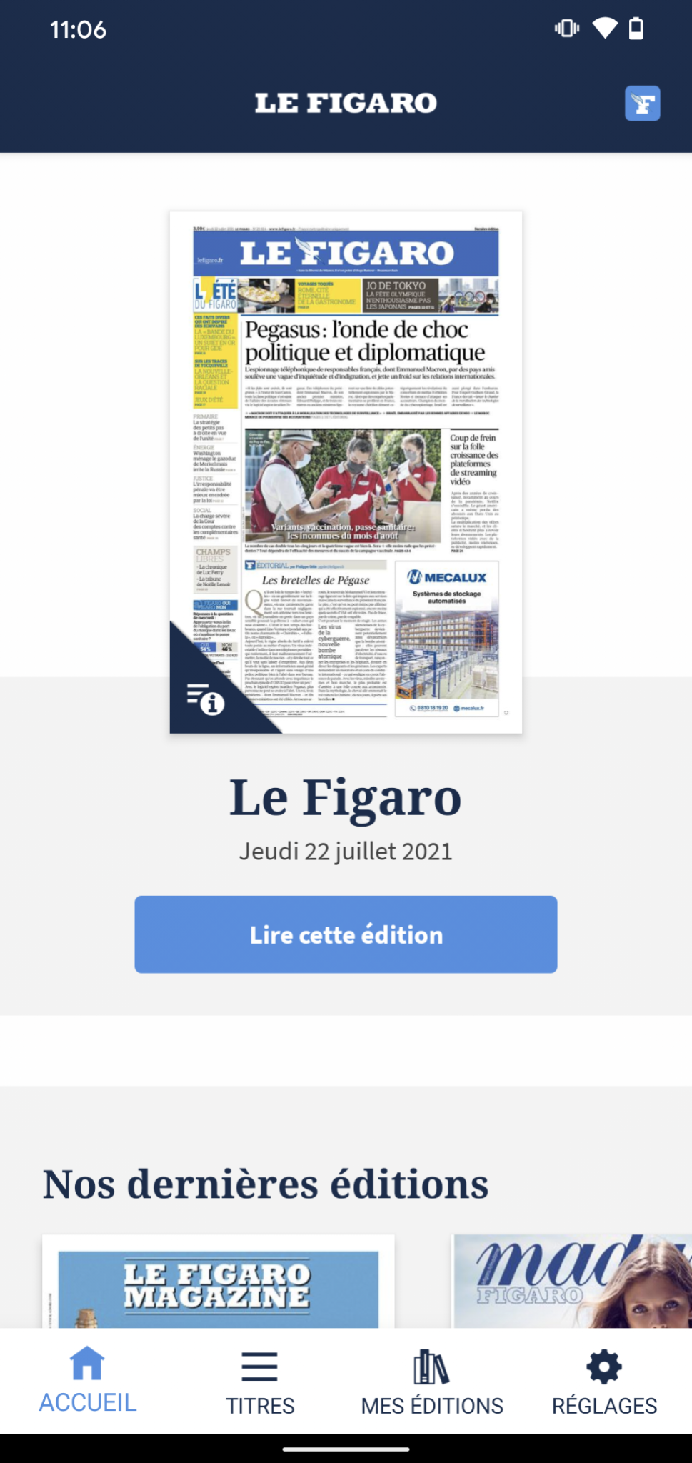 Kiosque Figaro: Journal Screenshot 1
