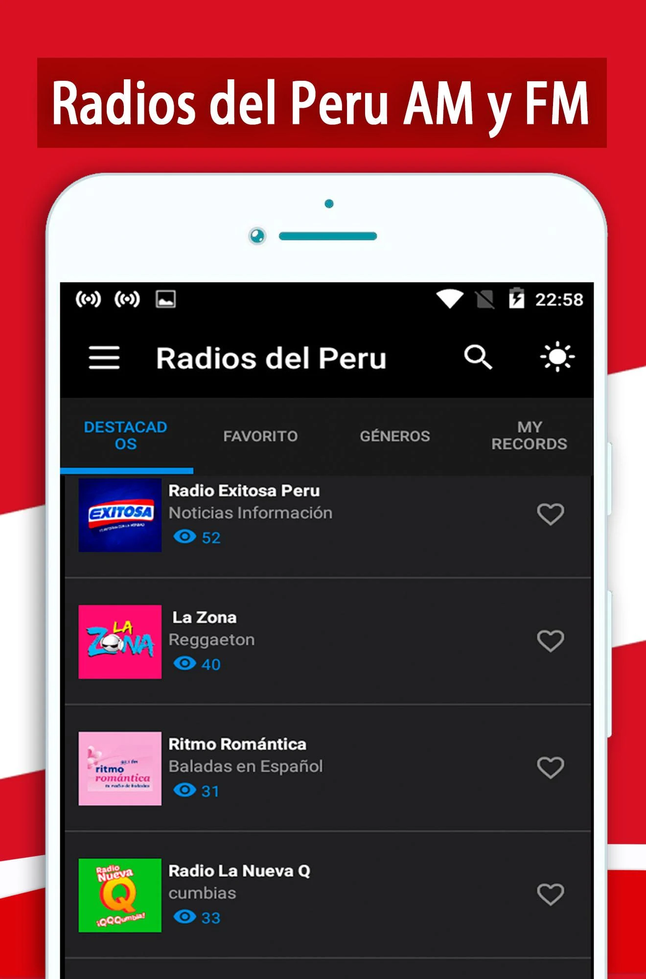 Radios del Peru - Perú AM FM Screenshot 6