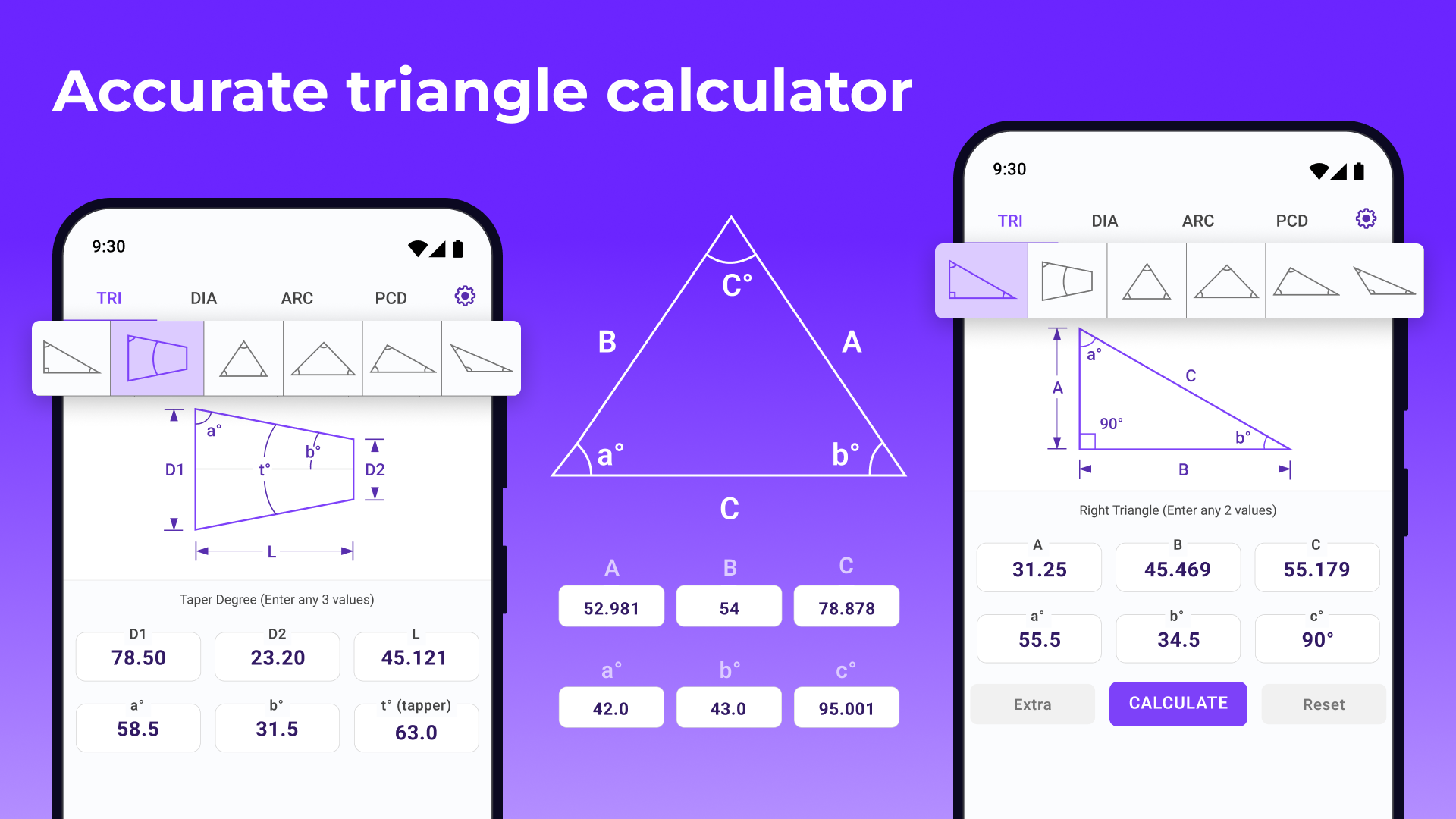 Angle Finder - Trig Calculator Screenshot 1