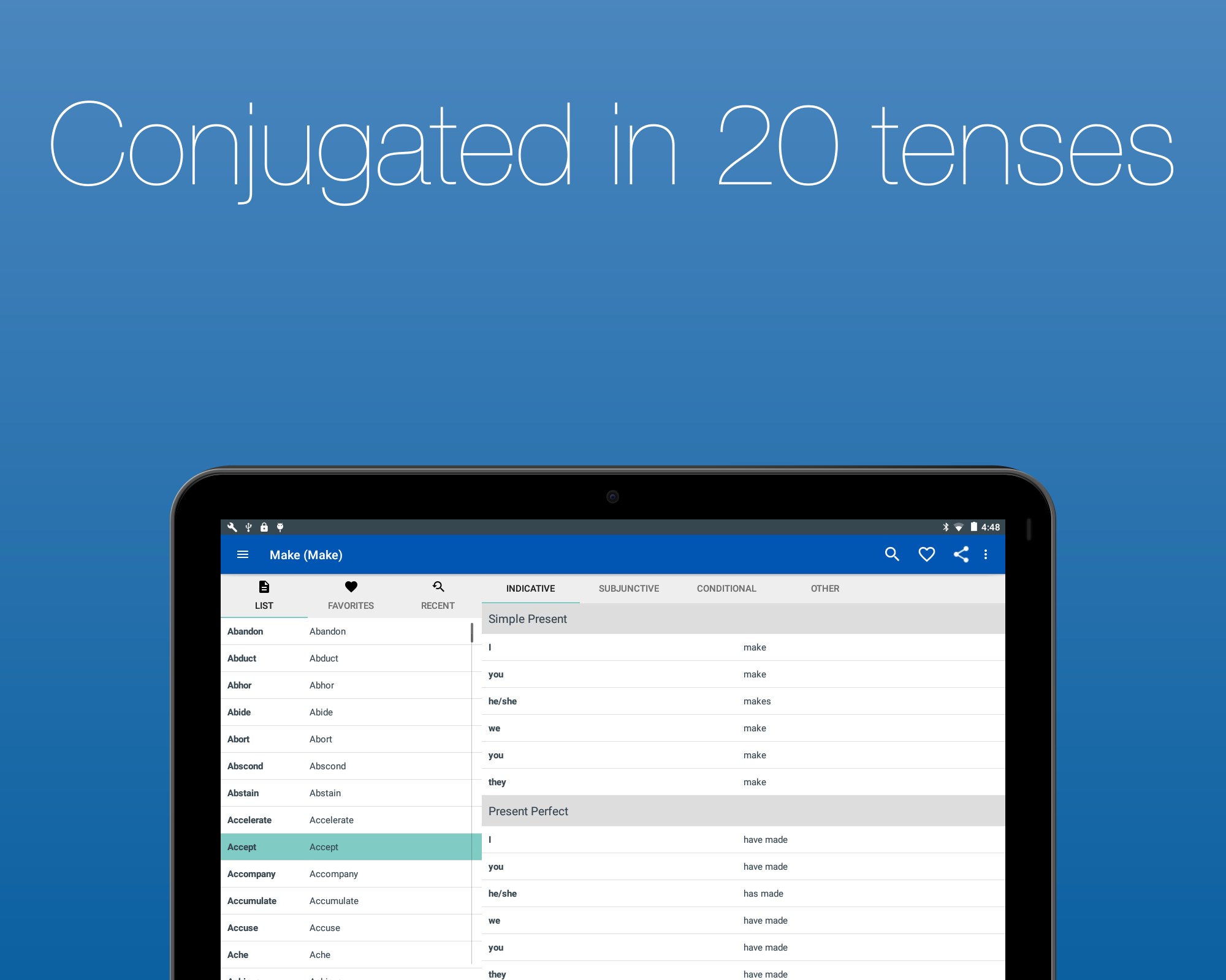 English Verb Conjugator Screenshot 15