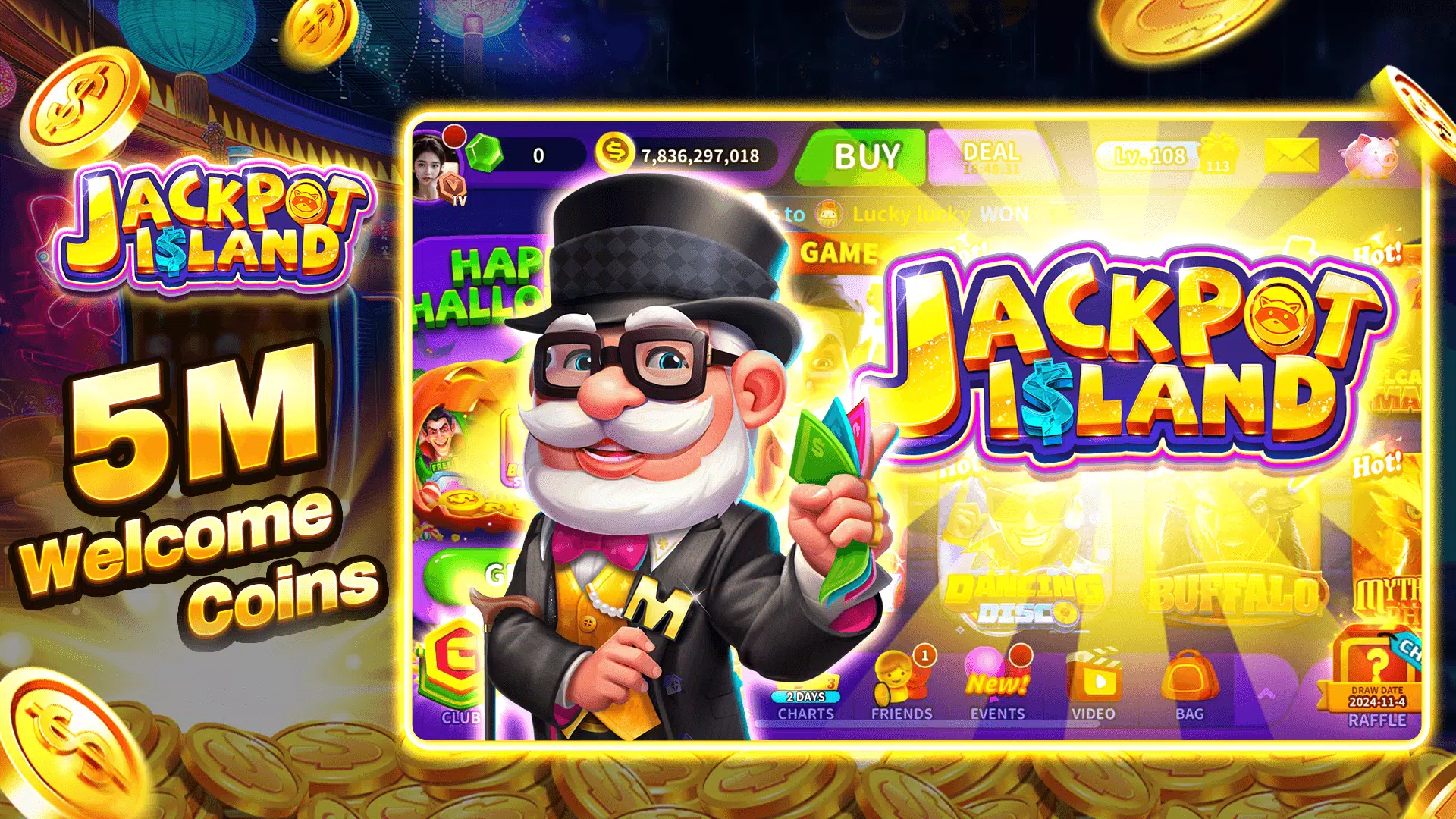 Jackpot Island Slots Machine Screenshot 4