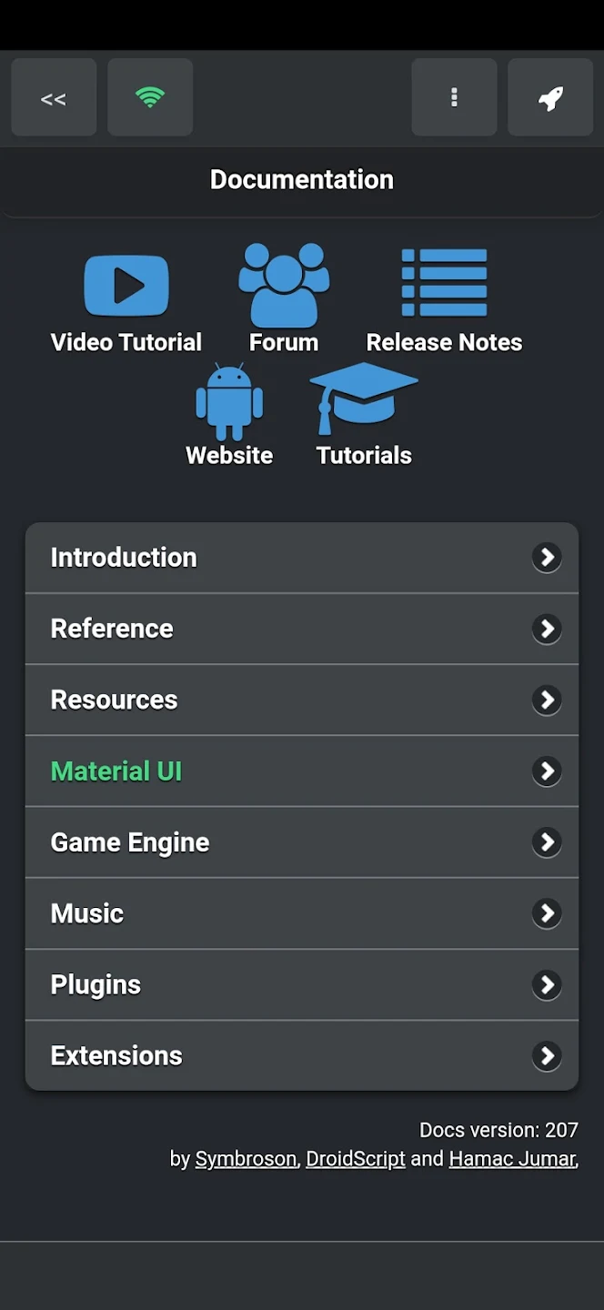 DroidScript: JS and Python IDE Screenshot 2