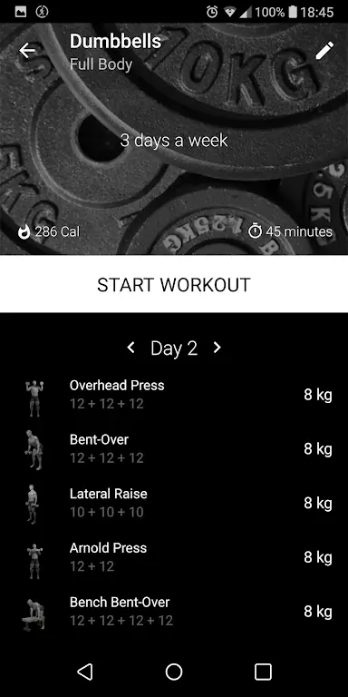 Dumbbell Home Workout Screenshot 1