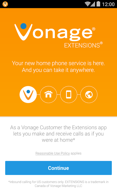 Vonage Home Extensions - VoIP Screenshot 1