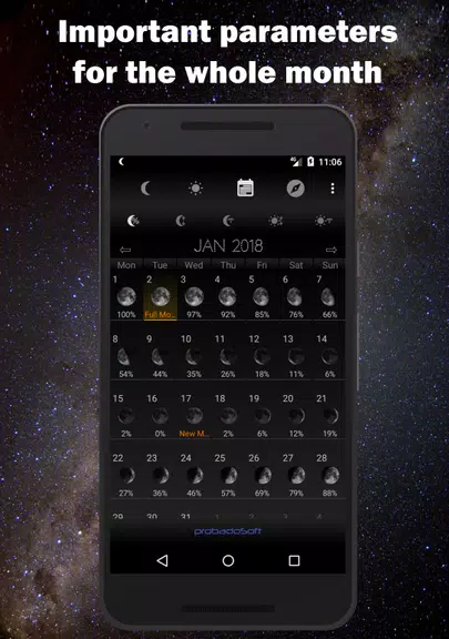 Moon Phase Calendar Screenshot 3