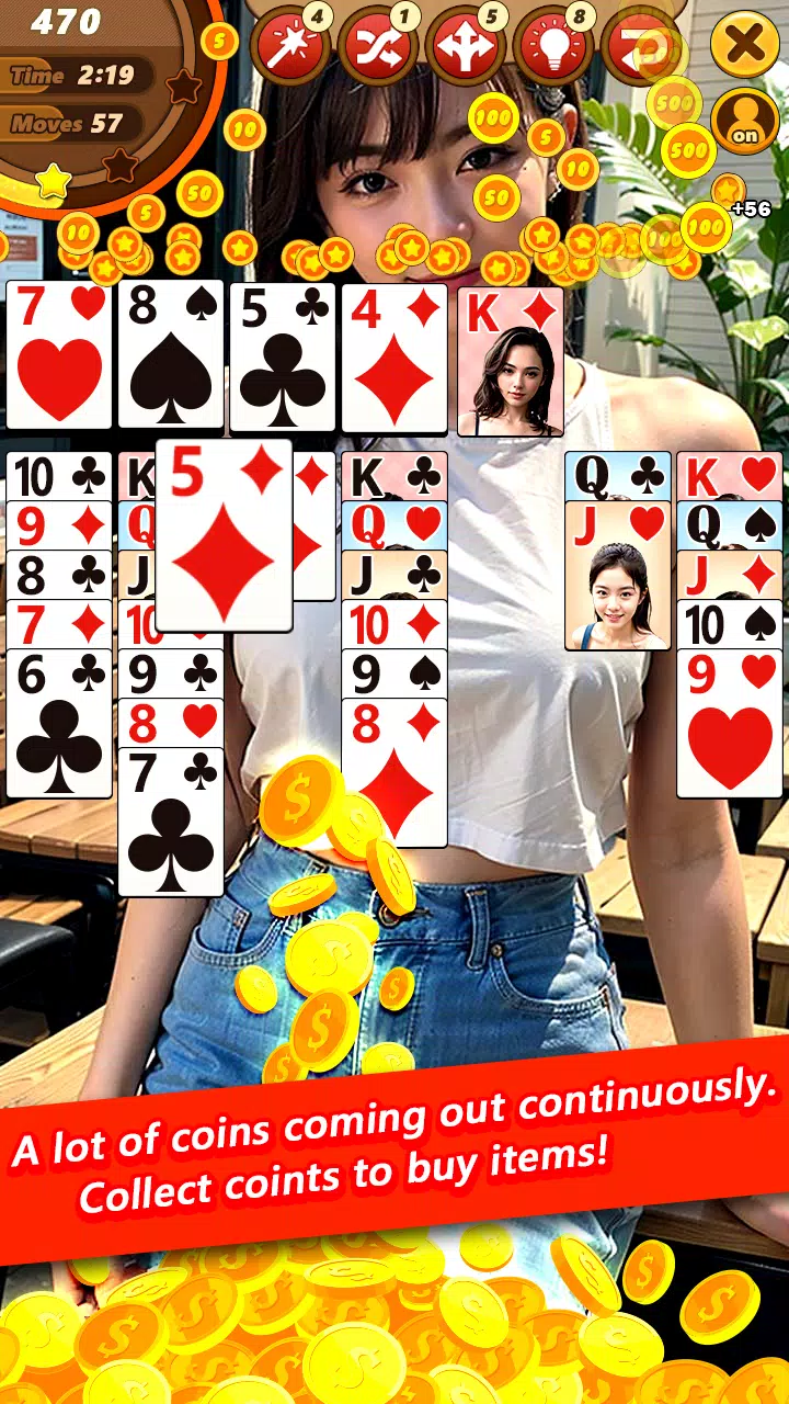 Girl Solitaire Model Klondike Screenshot 2