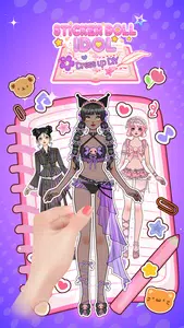 Sticker Doll Idol Dressup DIY Screenshot 1