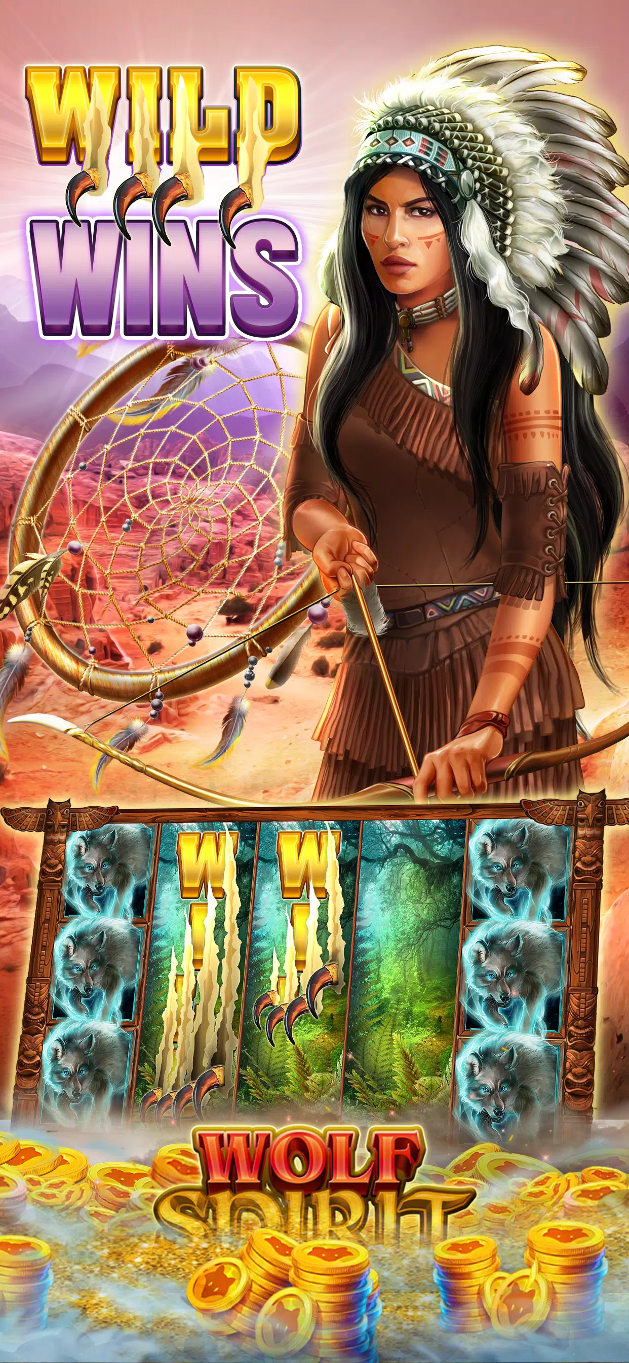 Wolf Moon Casino Slots Screenshot 1