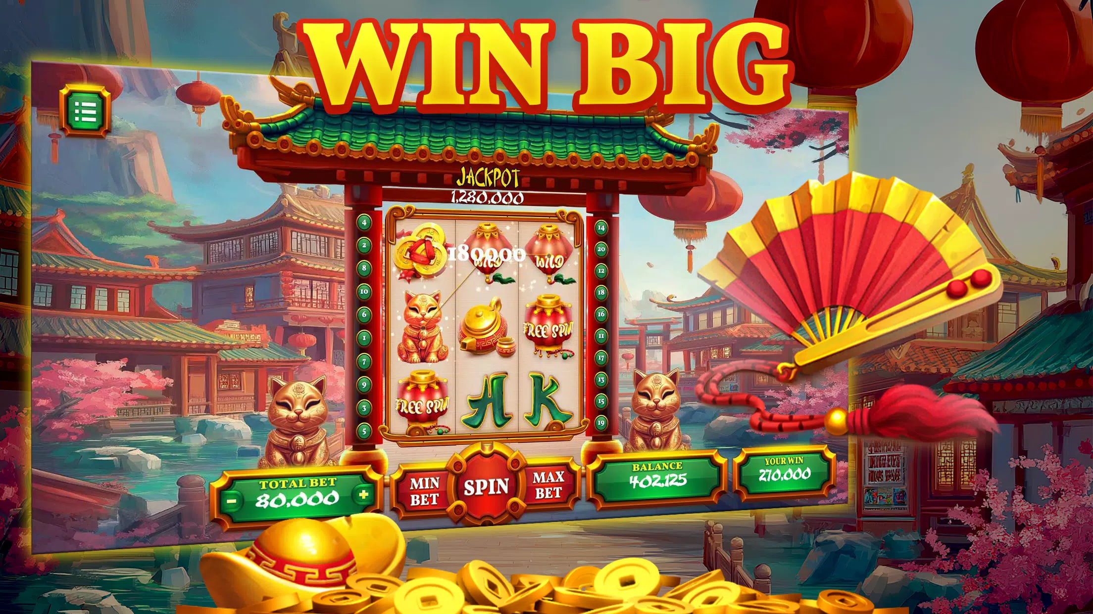 Golden Maneki Slots Screenshot 2