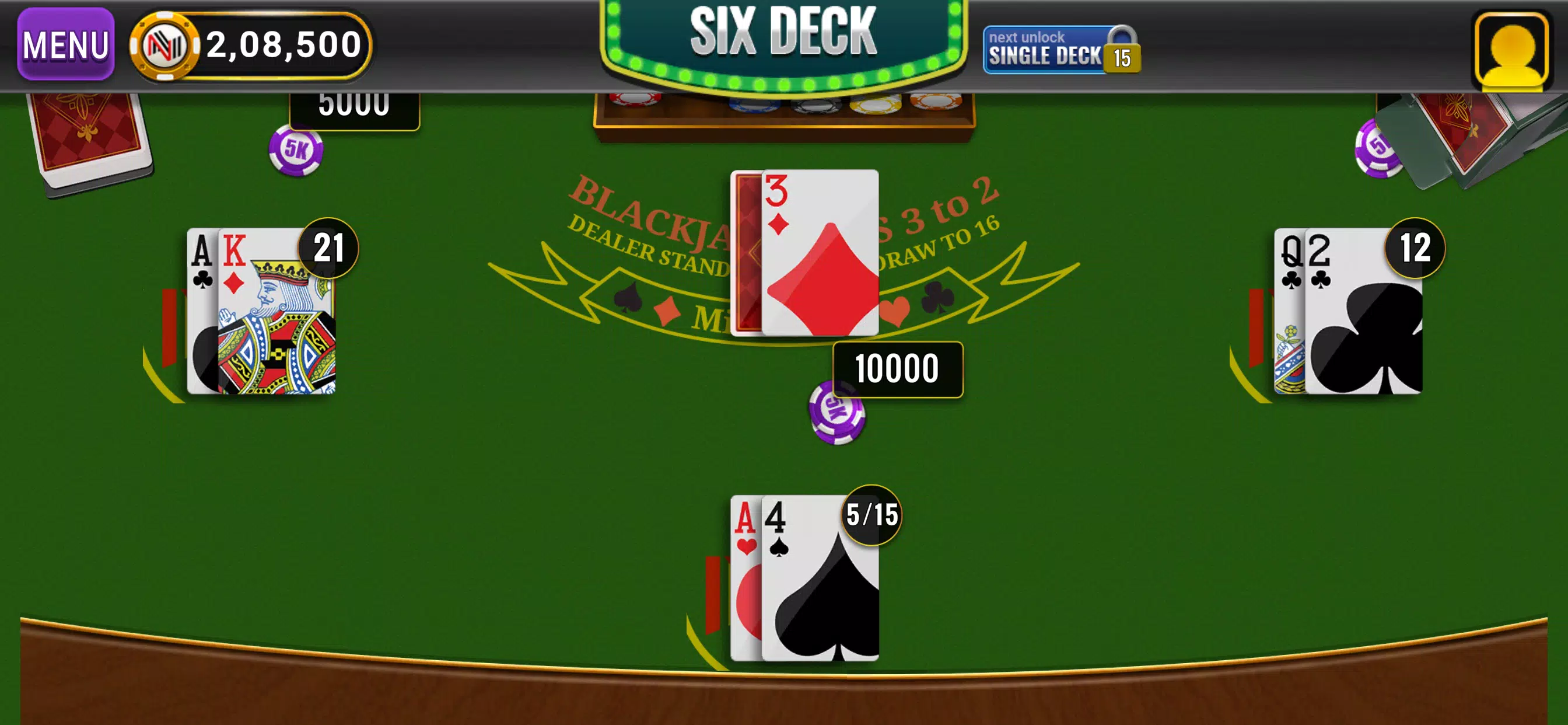 Blackjack 21 real casino fun Screenshot 2
