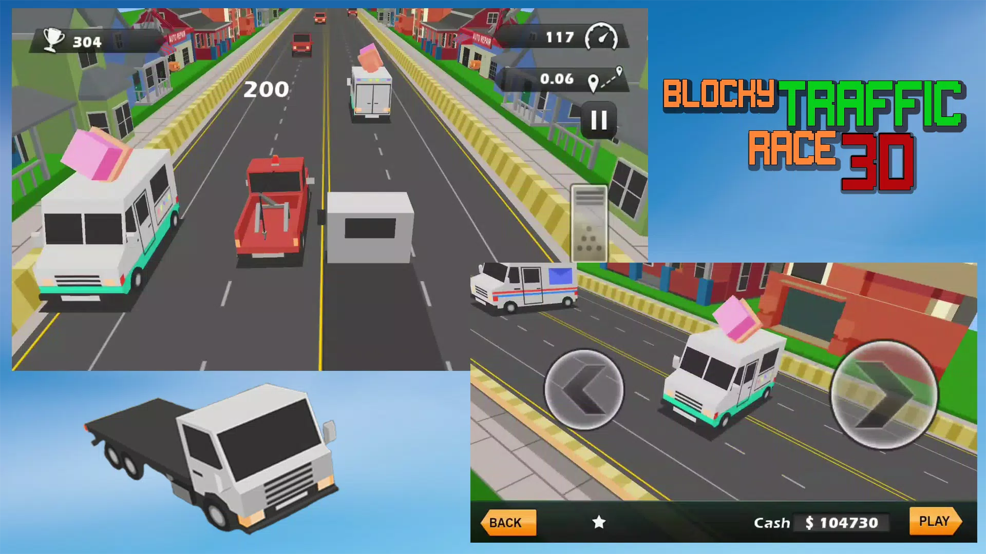 Blocky Traffic Racer Master 3D Screenshot 5