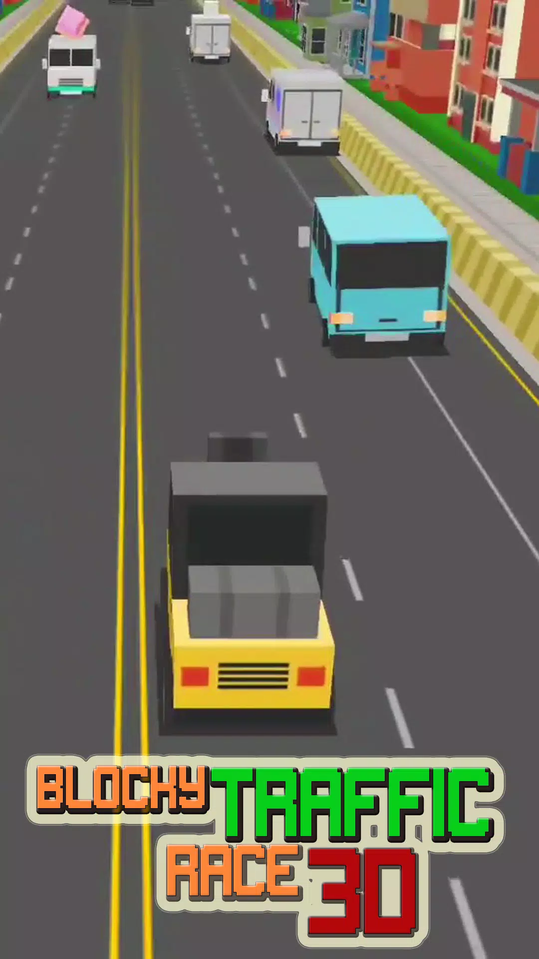 Blocky Traffic Racer Master 3D Screenshot 1