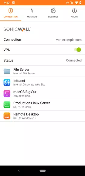 SonicWall Mobile Connect Screenshot 2