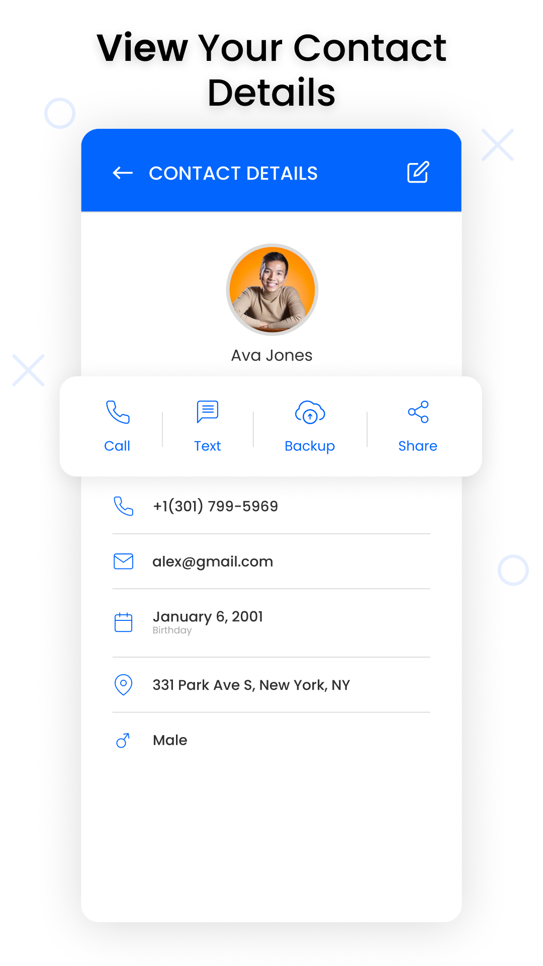 Contacts Backup Screenshot 5