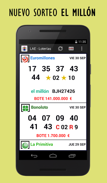 LAE - Loterías Screenshot 3