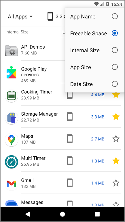 Storage Manager: app space Screenshot 4