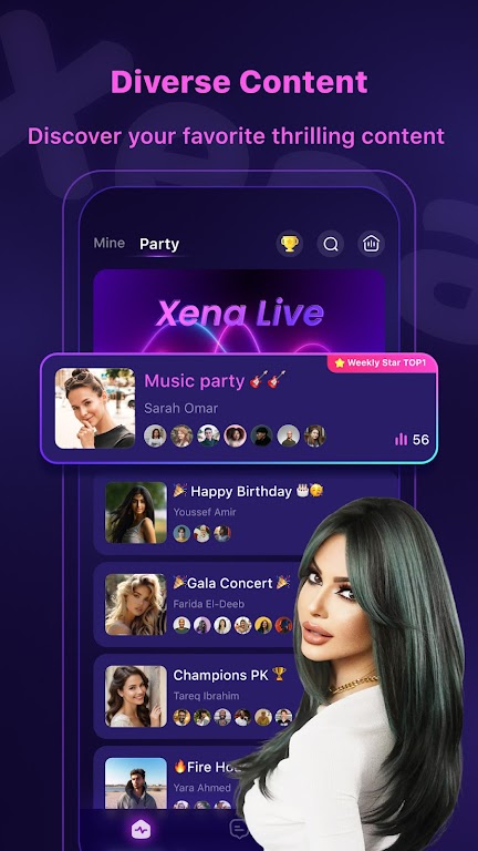Xena Live -Group Voice Chat Screenshot 1