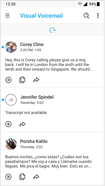 My Visual Voicemail Screenshot 2