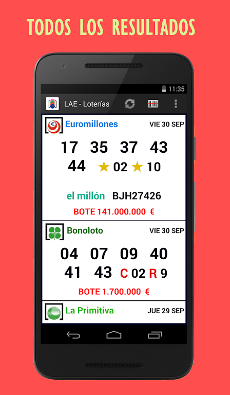 LAE - Loterías Screenshot 1