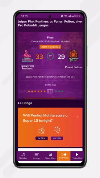 Pro Kabaddi Official App Screenshot 2
