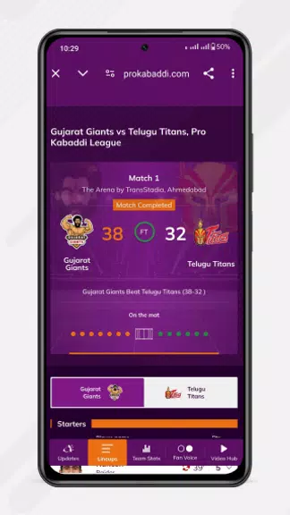 Pro Kabaddi Official App Screenshot 3