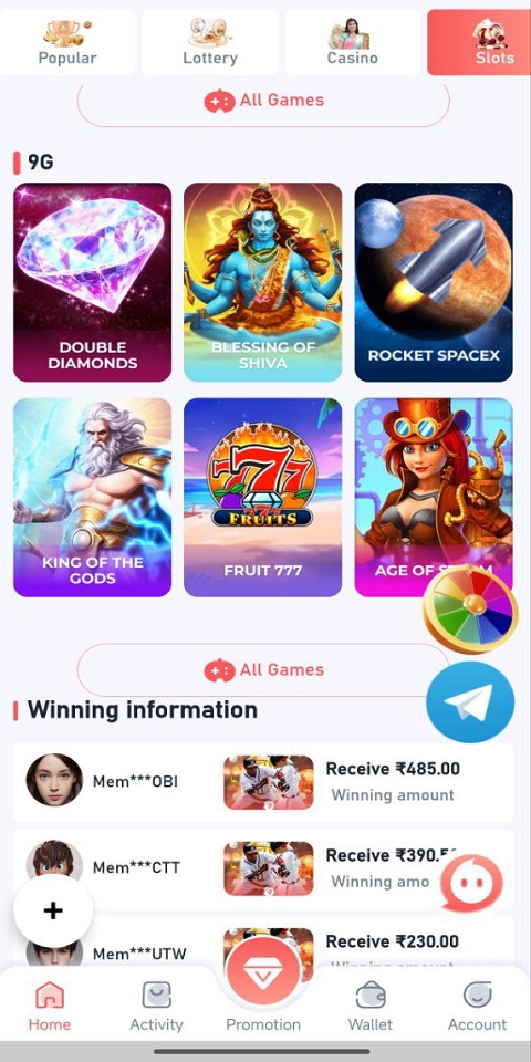 1Win Game App Screenshot 2