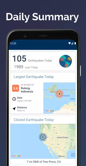 Earthquakes Today Screenshot 2